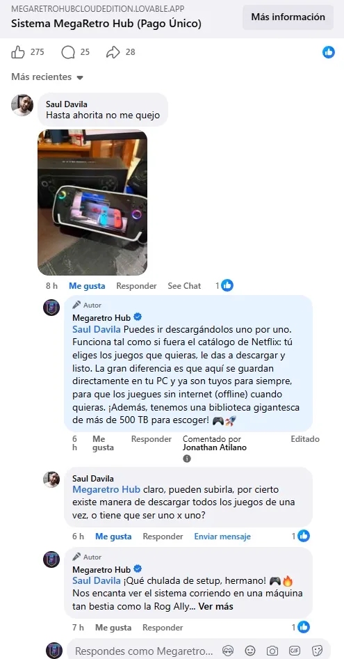 Reseña de Saul Davila en Facebook