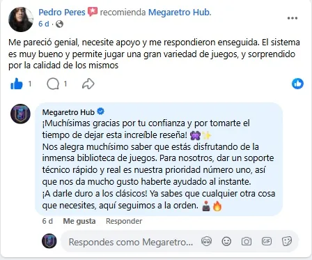 Reseña de Pedro Peres en Facebook